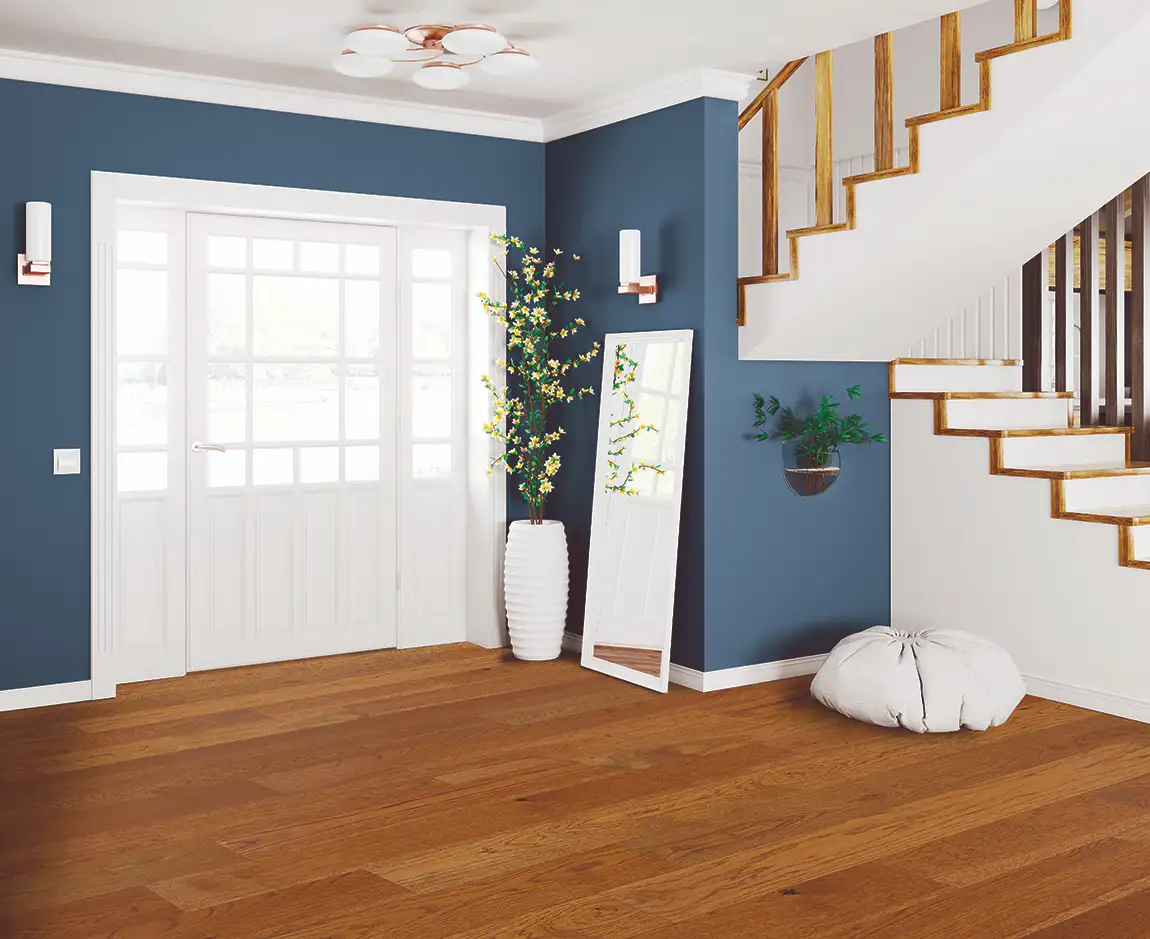 Hardwood flooring in foyer